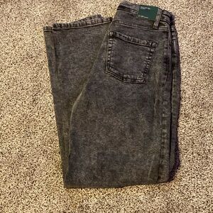 High rise Black Straight Jeans